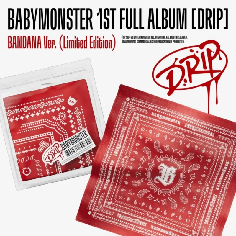 ベイビーモンスター (BABYMONSTER) - [DRIP] (BANDANA バージョン, 限定版) (1st アルバム)