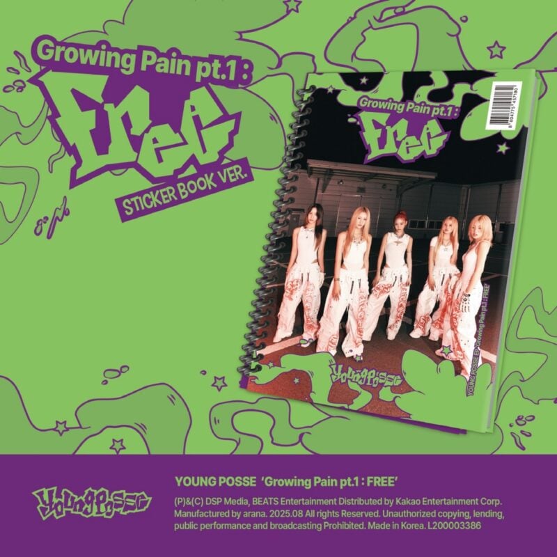 YOUNG POSSE (ヤングパッシ) - Growing Pain pt.1 : FREE (Sticker Book バージョン) (EP アルバム)
